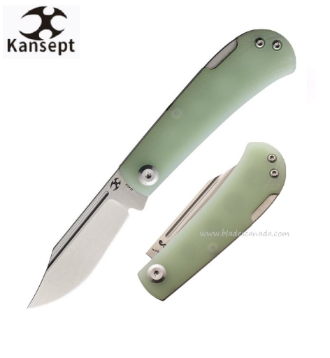 Kansept Wedge Lockback Folding Knife, 154CM, G10 Jade, T2026B6 - Click Image to Close