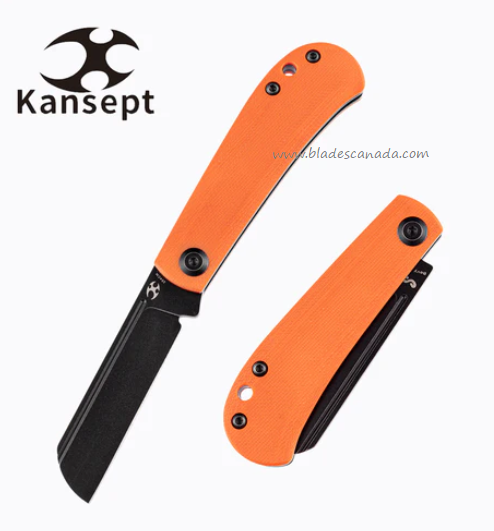 Kansept Bevy Slipjoint Folding Knife, 154CM SW, G10 Orange, T2026F6