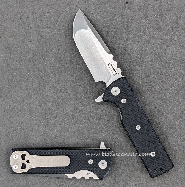 Chaves Ultramar T.A.K. Flipper Folding Knife, M390 Drop Point, G10 Black, TAK/RDP/BG10/BF