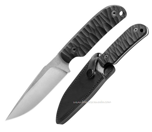 TB Outdoor Commandeur Fixed Blade Knife, Alenox SW, G10 Sculpted Black, TBO015