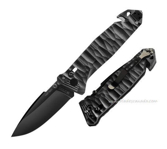 TB Outdoor C.A.C. S200 Folding Knife, Nitrox Black, G10 Black Handle, TBO042