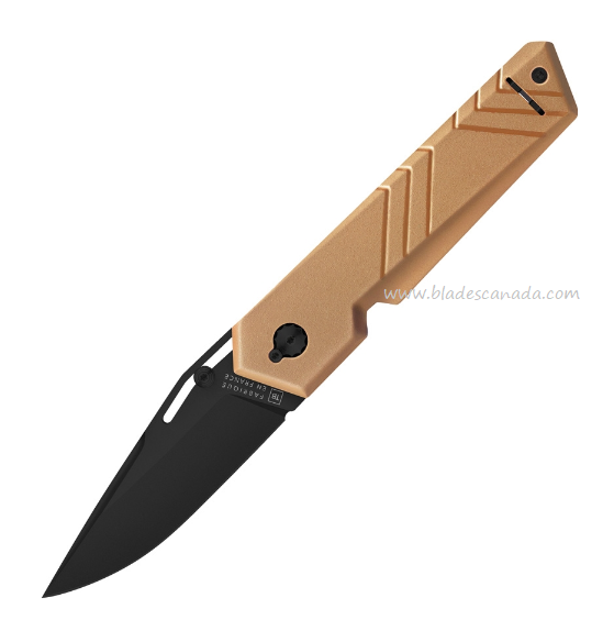 TB Outdoor Unboxer EDC Folding Knife, Nitrox Black, Pa6 Coyote Tan, TBO101