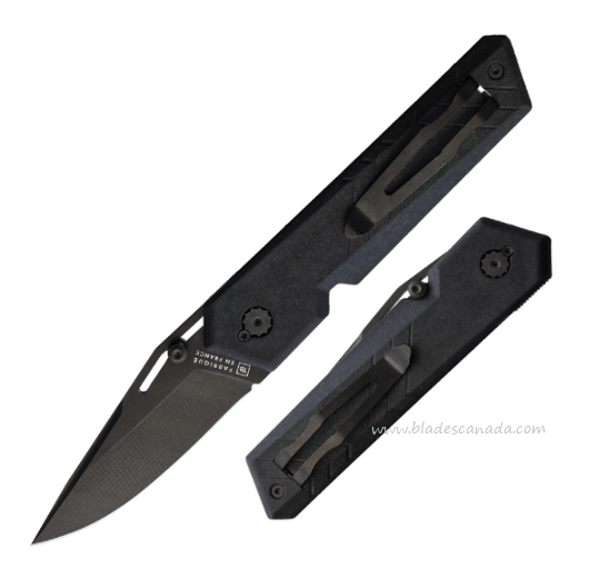 TB Outdoor Unboxer EDC Slipjoint Folding Knife, Nitrox Black, Black Handle, TBO110