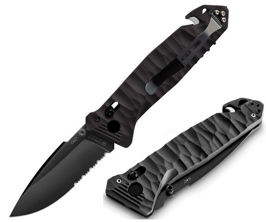 (image for) TB Outdoor C.A.C. Utility Folding Knife, Nitrox Black, Black Handle, TBO114