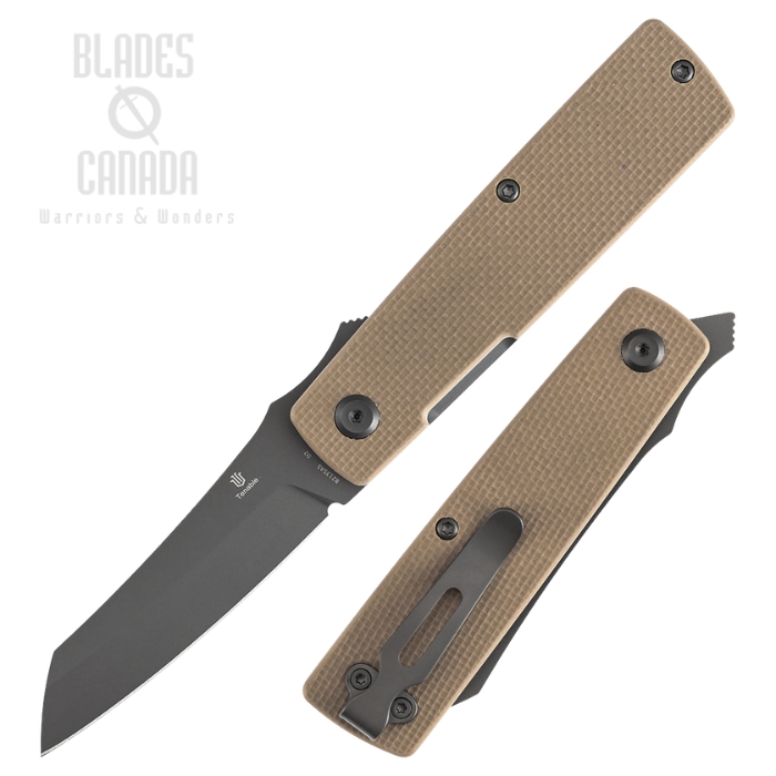 (image for) Tenable Higonokami Flipper Folding Knife, D2 Gray, G10 Light Sand, B2135A5