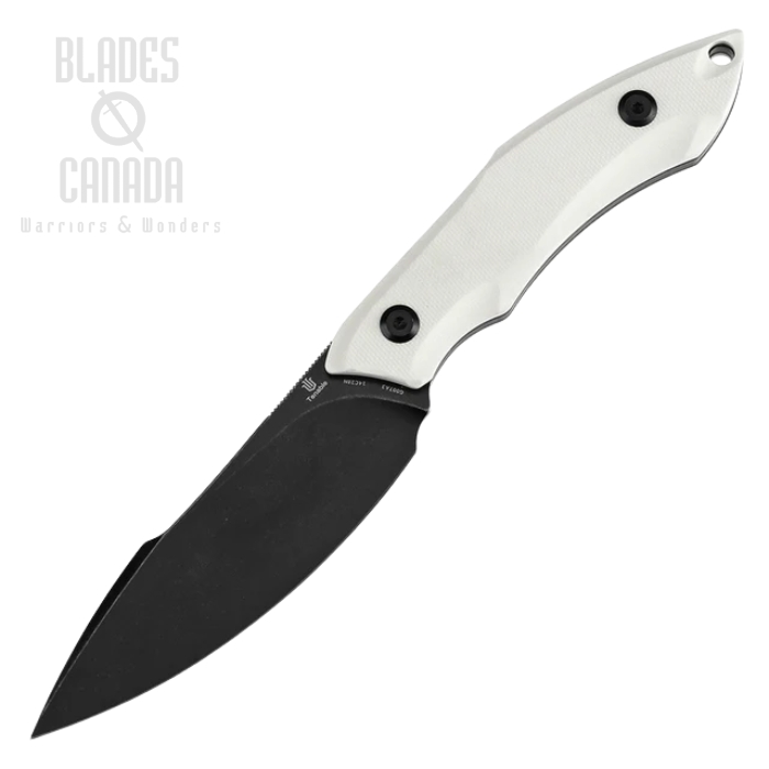 Tenable Luccio Fixed Blade Knife, 14C28N Black, G10 White, G007A3