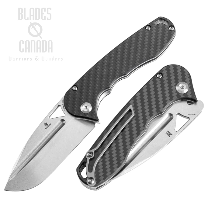 (image for) Tenable Bömbur Folding Knife, D2 Stonewash, G10 Carbon Fiber, T1054A3