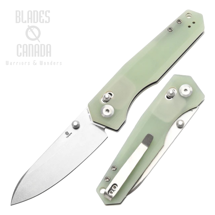 Tenable Beaver Crossbar Lock Folding Knife, Nitro-V SW, G10 Jade, T1105V4