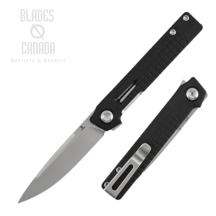 (image for) Tenable Kitpu Flipper Folding Knife, Nitro-V Stonewash, G10 Black, B2123A3