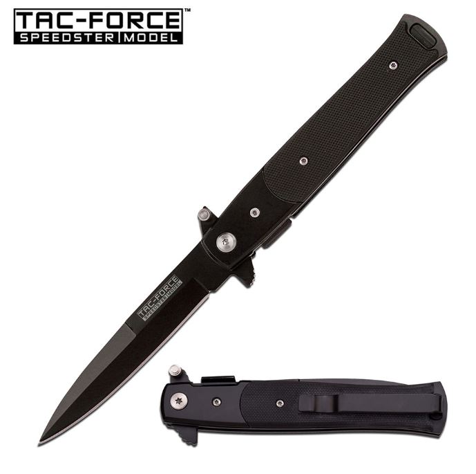 Tac Force Flipper Folding Knife, Assisted Opening, Black G10 Inlay, TF428G10 - Click Image to Close