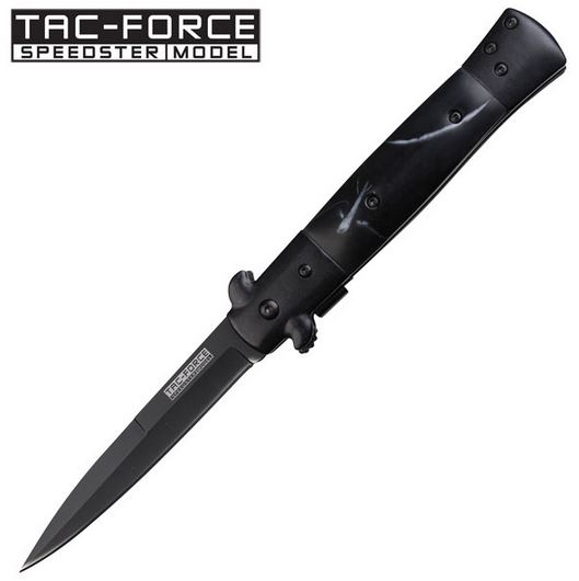 Tac Force TF-623BB Black Pearl Stiletto Style, Assisted Opening - Click Image to Close