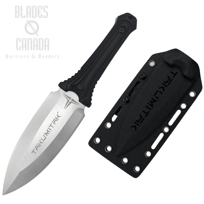 (image for) Takumitak Sentinel Fixed Blade Knife, D2 Satin, G10 Black, Kydex Sheath, TKF203SL
