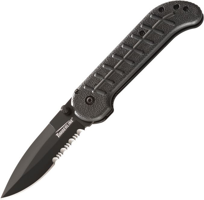 Timberline Kickstart Partially Serrated Folding Knife, Assisted Opening, TM1141
