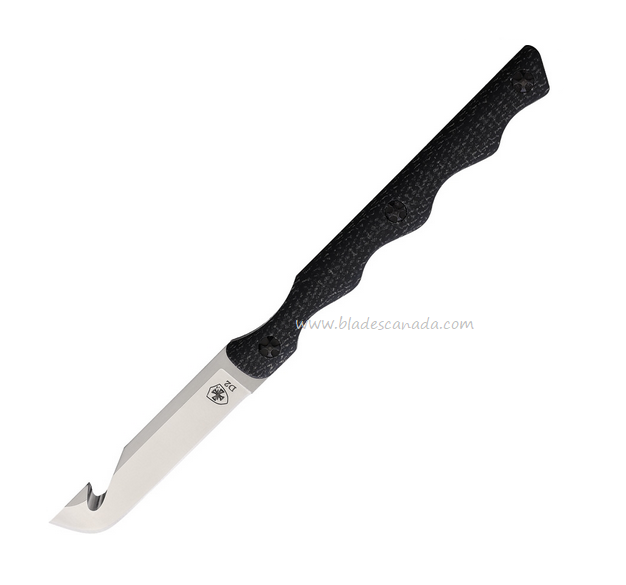 Templar Fixed Blade Neck Knife, D2 Drop Point, Micarta Black, TMPNTKB322