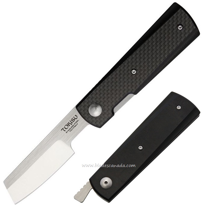 Tokisu Knives 18536 Folding Knife, G10 w/CF