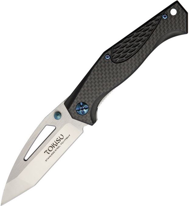 Tokisu 18537 Folding Knife, G10 w/Carbon Fiber - Click Image to Close