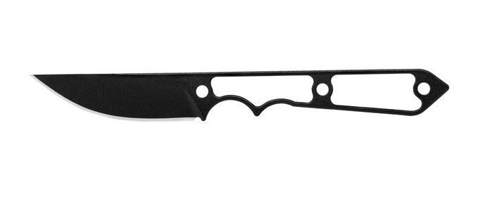 TOPS Street Spike Fixed Blade Knife, 1095 Black Skeletonized, Kydex Sheath, STS-01