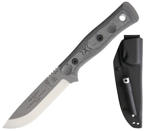 TOPS B.O.B. Hunter Fixed Blade Knife, 154CM, Micarta, Kydex Sheath, BROS-154-BLM
