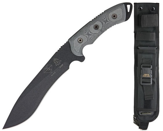 TOPS Dart 2 Fixed Blade Knife, 5160 Steel, Micarta, Nylon Sheath, DART002