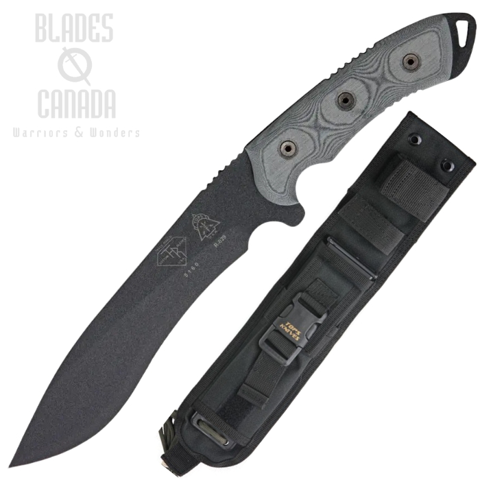 TOPS Dart 2 Fixed Blade Knife, 5160 Steel, Micarta, Nylon Sheath, DART002