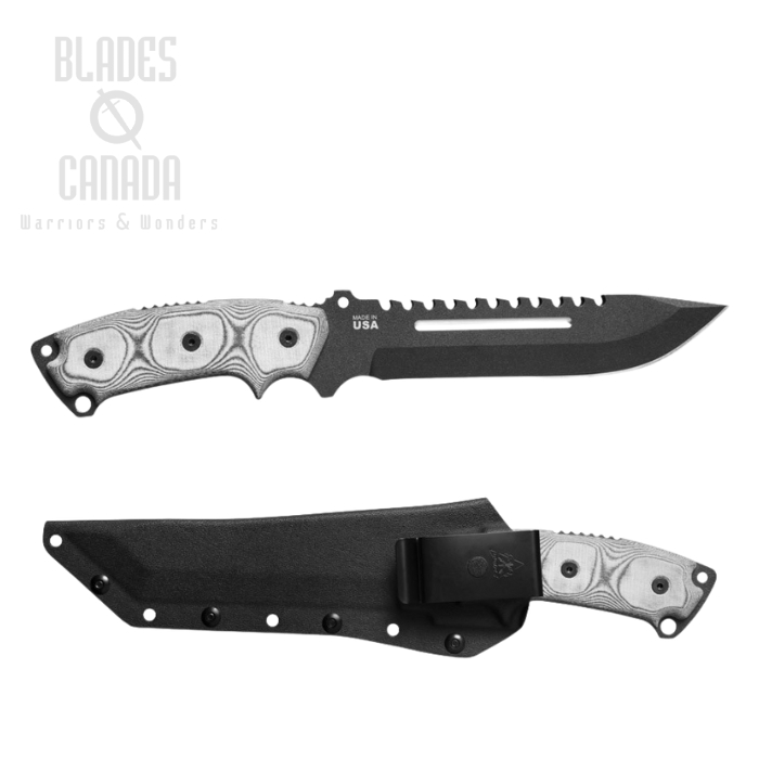 TOPS Steel Eagle Fixed Blade Knife, 1095 Carbon, Micarta, Kydex Sheath, SE107C
