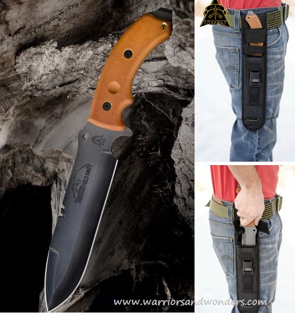 TOPS Tahoma Fixed Blade Field Knife, 1095 Carbon Sharp Top, Nylon Sheath, TAHO01 - Click Image to Close