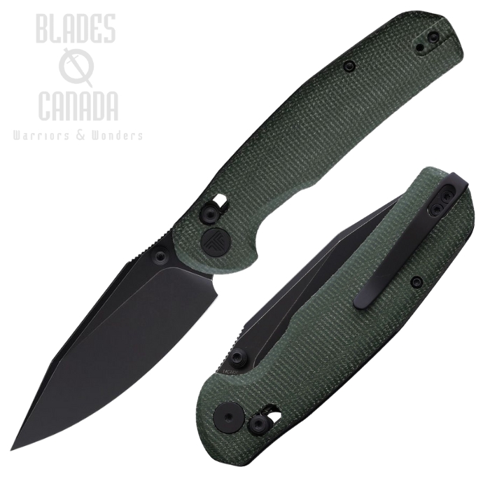 Trivisa Hornet Axis Lock Folding Knife, 14C28N Black SW, Micarta Green, TVJM01GM14