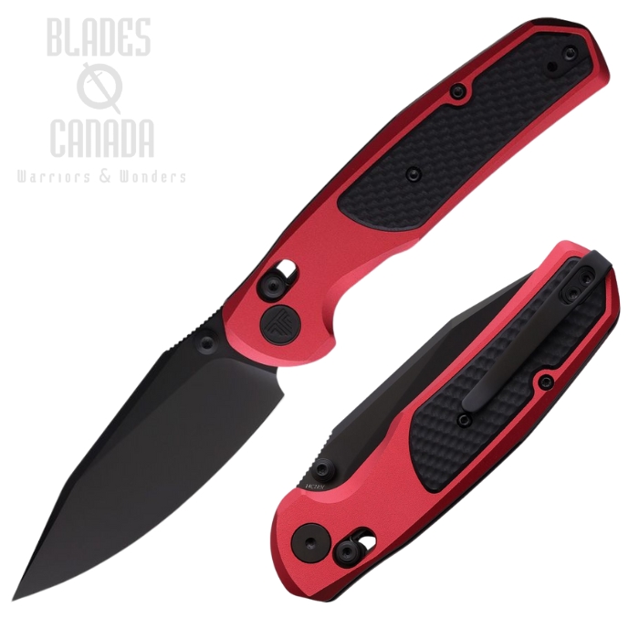 Trivisa Hornet Axis Lock Folding Knife, 14C28N Black SW, Aluminum Red/G10 Black, TVJM01RA14