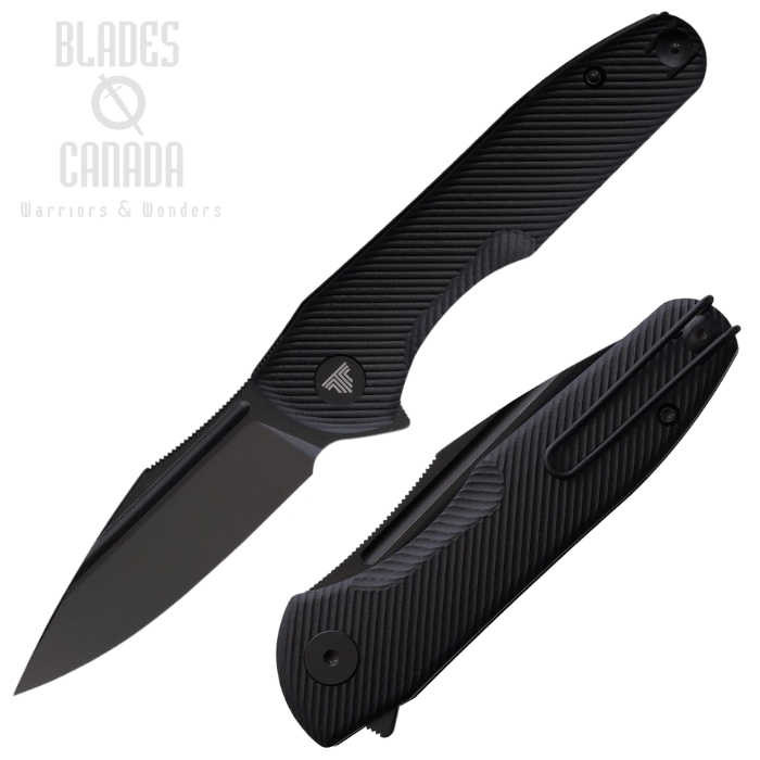 Trivisa Antilae Flipper Folding Knife, 14C28N Black, G10 Black Textured, TVTY23BG14