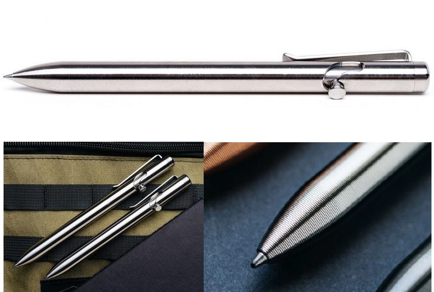 Tactile Turn Bolt Action Pen Short - Titanium