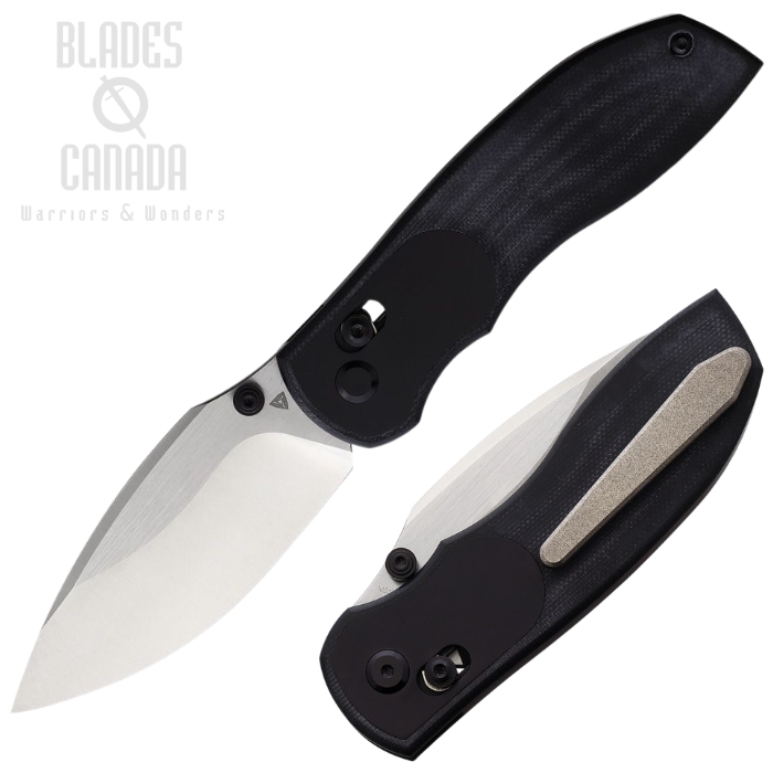 (image for) Tuya Big Belly Crossbar Lock Folding Knife, 154CM Satin, Micarta Black, T1714-B