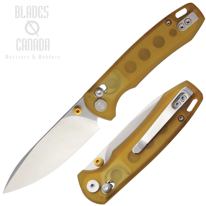 Trivisa Dragonfly Axis Lock Folding Knife, 14C28N Satin, PEI Handle, TVJM03YP14