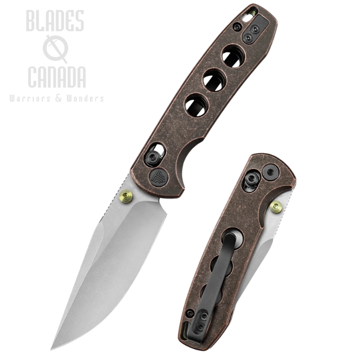 (image for) Trivisa Butterfly Crossbar Lock Folding Knife, 14C28N SW, Copper Handle, TVJM06CU14