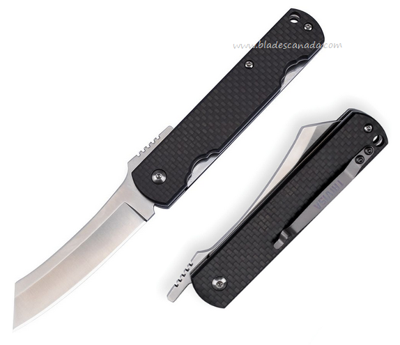 Trivisa Higonokami Folding Knife, D2 Satin, G10/Carbon Fiber, JY03DC