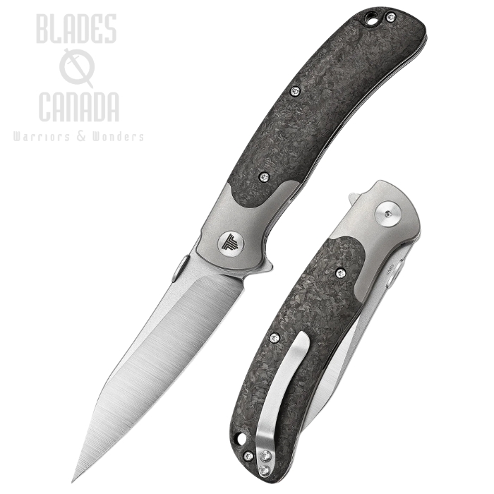 (image for) Trivisa UMa-05 Flipper Folding Knife, S35VN Stonewash/Satin, Carbon Fiber, TY07-CT-S