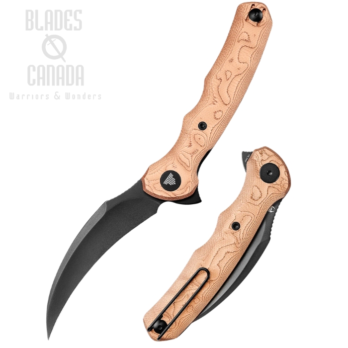 Trivisa Lacerta Flipper Folding Knife, 14C28N Black, Copper Foil, TVTY19CU14 (image for) Trivisa Lacerta Flipper Folding Knife, 14C28N Black, Copper Foil, TVTY19CU14