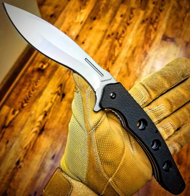 Timber Wolf Beast Kukri Flipper Folding Knife, G10, Assisted Opening, TW667 - Click Image to Close