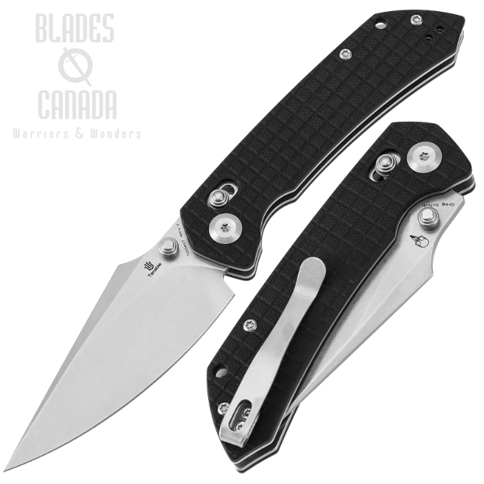 Tenable Fenrir Crossbar Lock Folding Knife, Nitro-V SW, G10 Black Frag, T1034V7