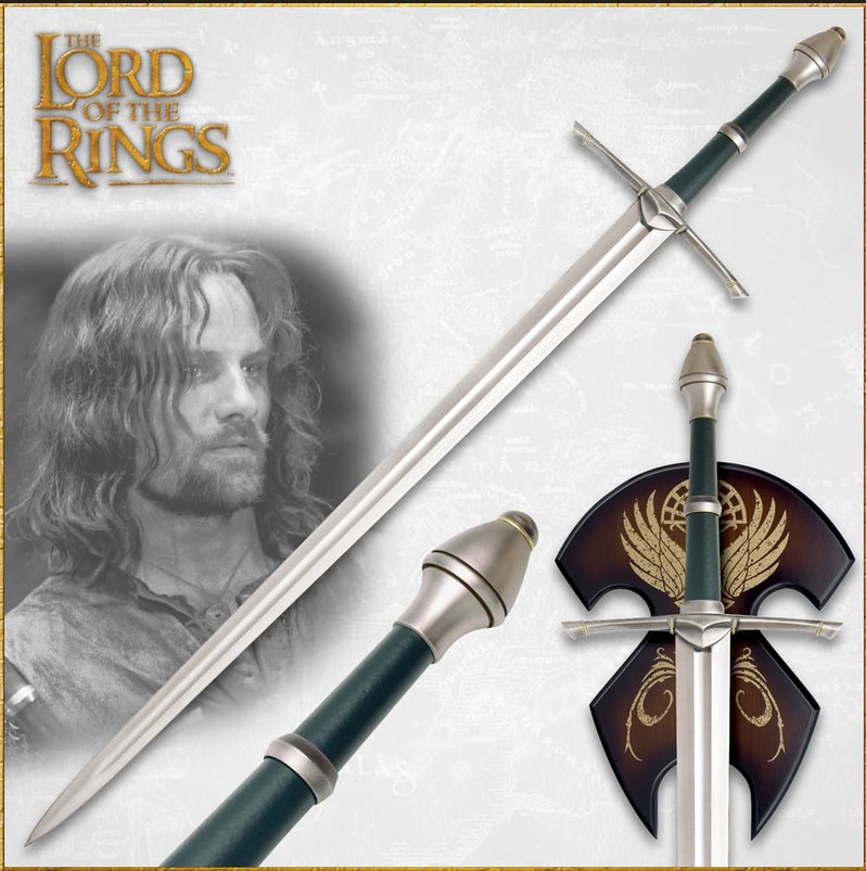 UC Lord Of The Rings Sword Of Strider, Display Plaque, UC1299 (image for) UC Lord Of The Rings Sword Of Strider, Display Plaque, UC1299