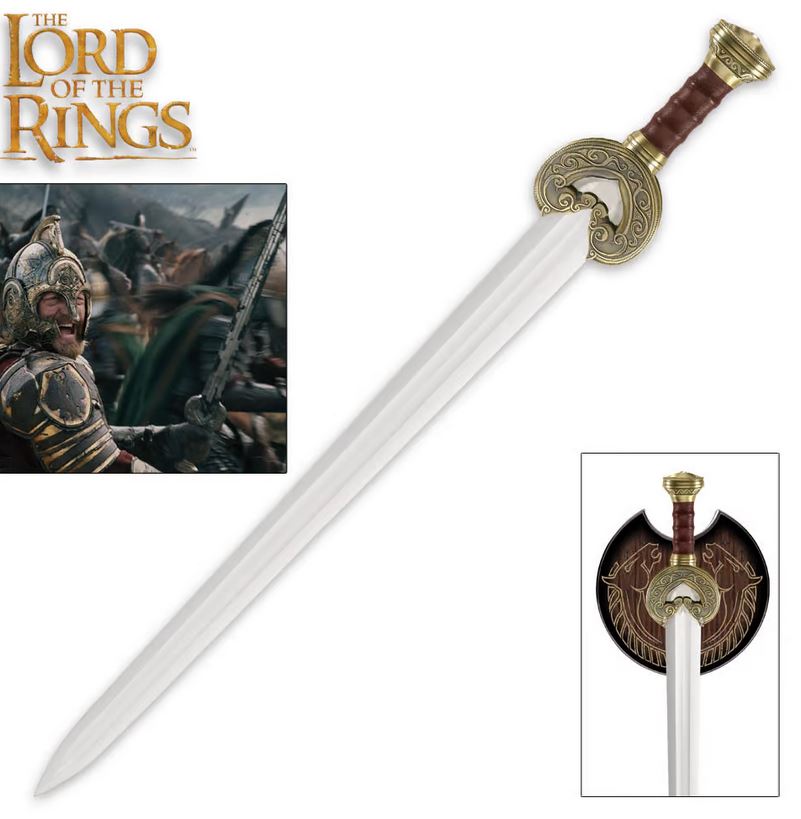 UC Lord Of The Rings Herugrim Sword of King Theoden, Display Plaque, UC1370 - Click Image to Close