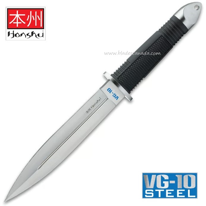 Honshu Fighter Fixed Blade Knife, VG10 Steel, Leather Sheath, UC2630VG