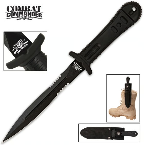 United Special Agent Stinger Fixed Blade Knife, Nylon Sheath, 2752B