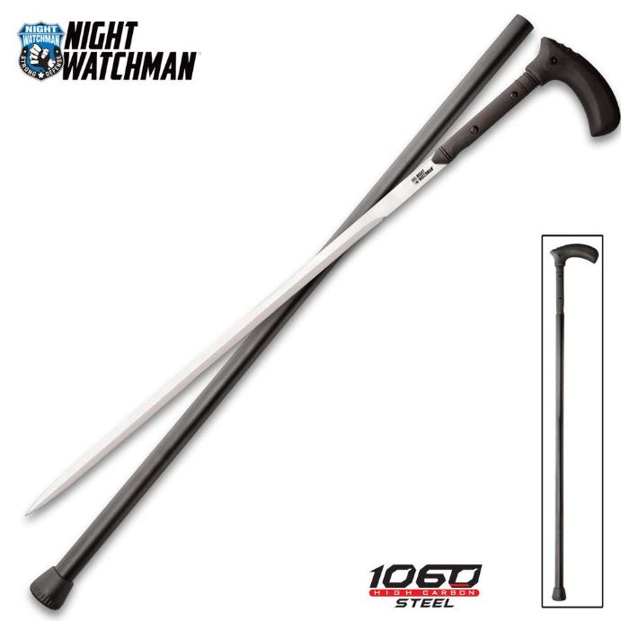 UC Night Watchman Heavy Duty Cane, 1060 Carbon, Aluminum Shaft, UC3124