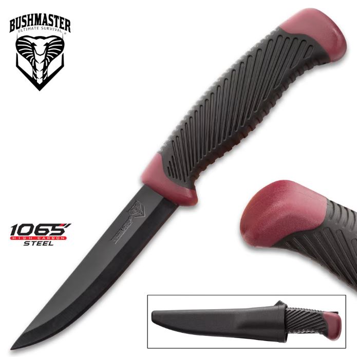 UC Bushmaster Fixed Blade Utility Knife, 1065 Carbon, UC3202