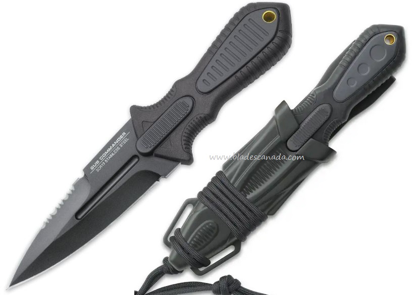 UC Combat Commander Sub Commander Nex Gen Fixed Blade Knife, Molded Sheath, UC3246