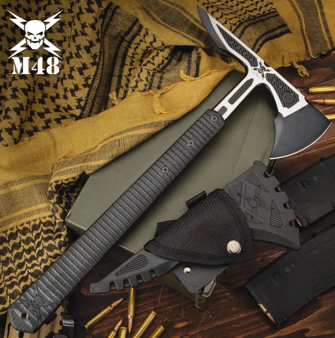 M48 Liberator Infantry Tomahawk, w/Nylon Sheath, UC3331 - Click Image to Close