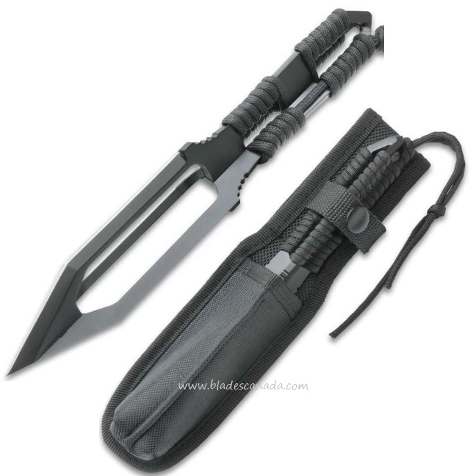 UC Black Ronin Tri-Edged Spear Head, Nylon Sheath, UC3356 - Click Image to Close