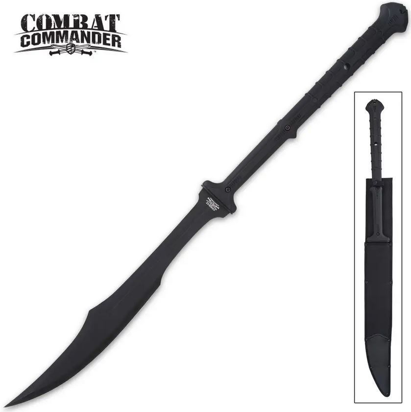 UC Combat Commander Two Handed Spartan Sword, 1065 Carbon, UC3459