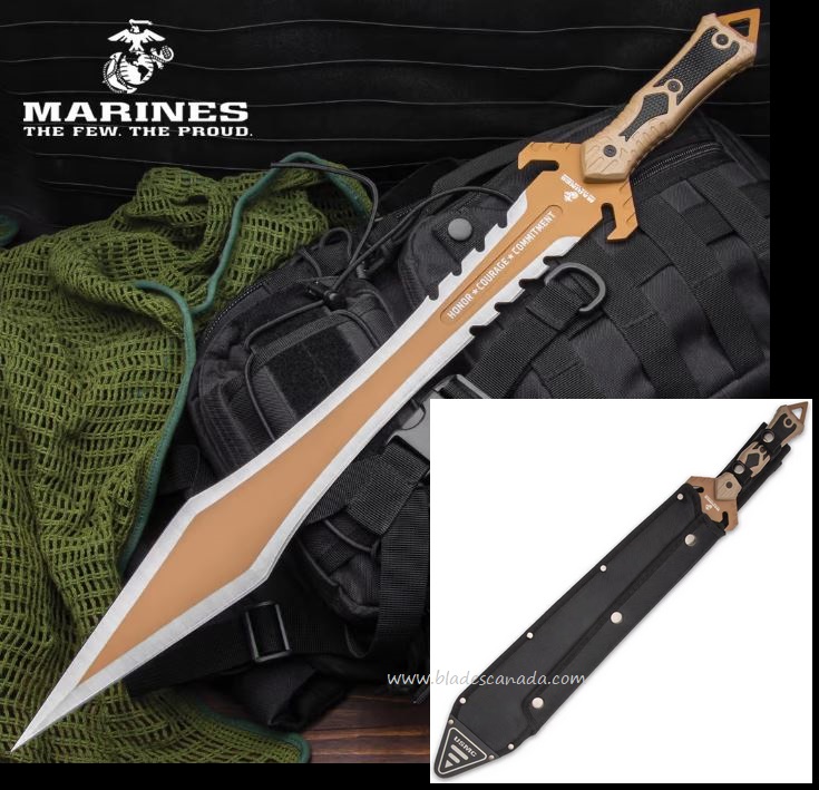 USMC Desert Ops Gladius Sword, w/Nylon Sheath, UC3507