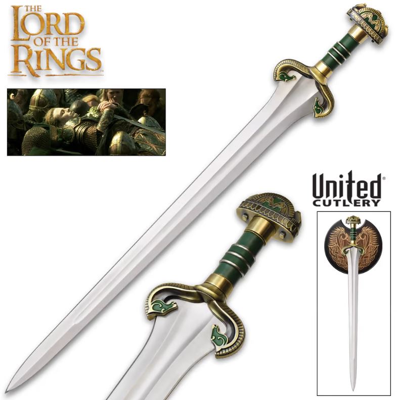 Lord Of The Rings Sword Of Theodred, Includes Wall Plaque, UC3519